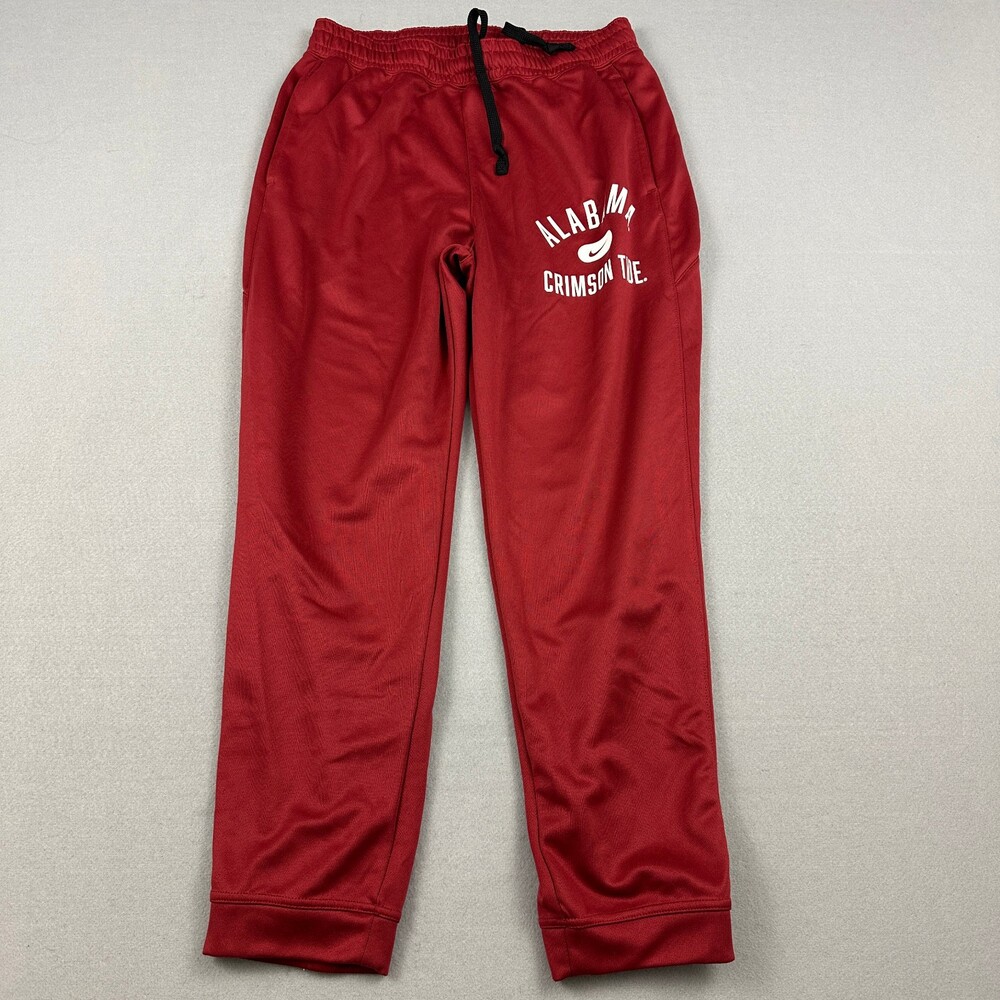 Alabama Crimson Tide Pants Men Large Red Nike Dri Fit Sweatpants Pockets NCAA L